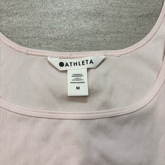 Athleta Pink Ribbed Tank Top - Picture 2 of 4